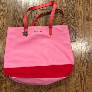 VINTAGE Juicy Couture large bag pink with red velvet trim